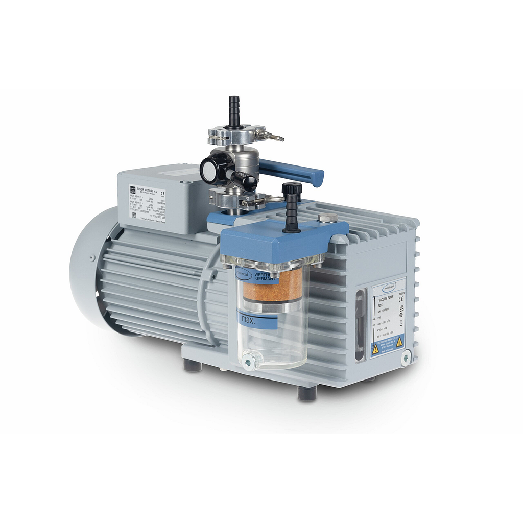 Vacuubrand Rotary vane pump package RZ 6 with oil mist filter and butterfly valve VS 16