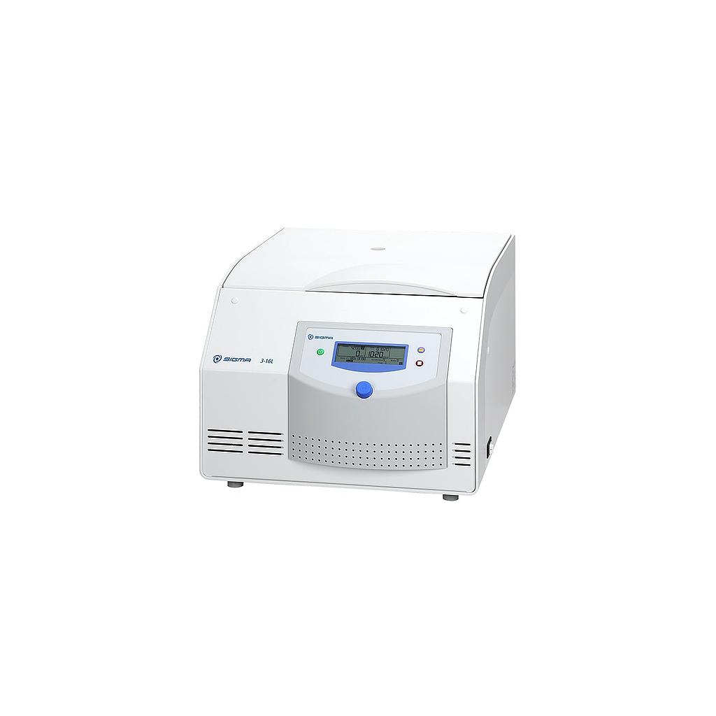 Sigma 3-16L laboratory benchtop centrifuge with motorized lid lock
